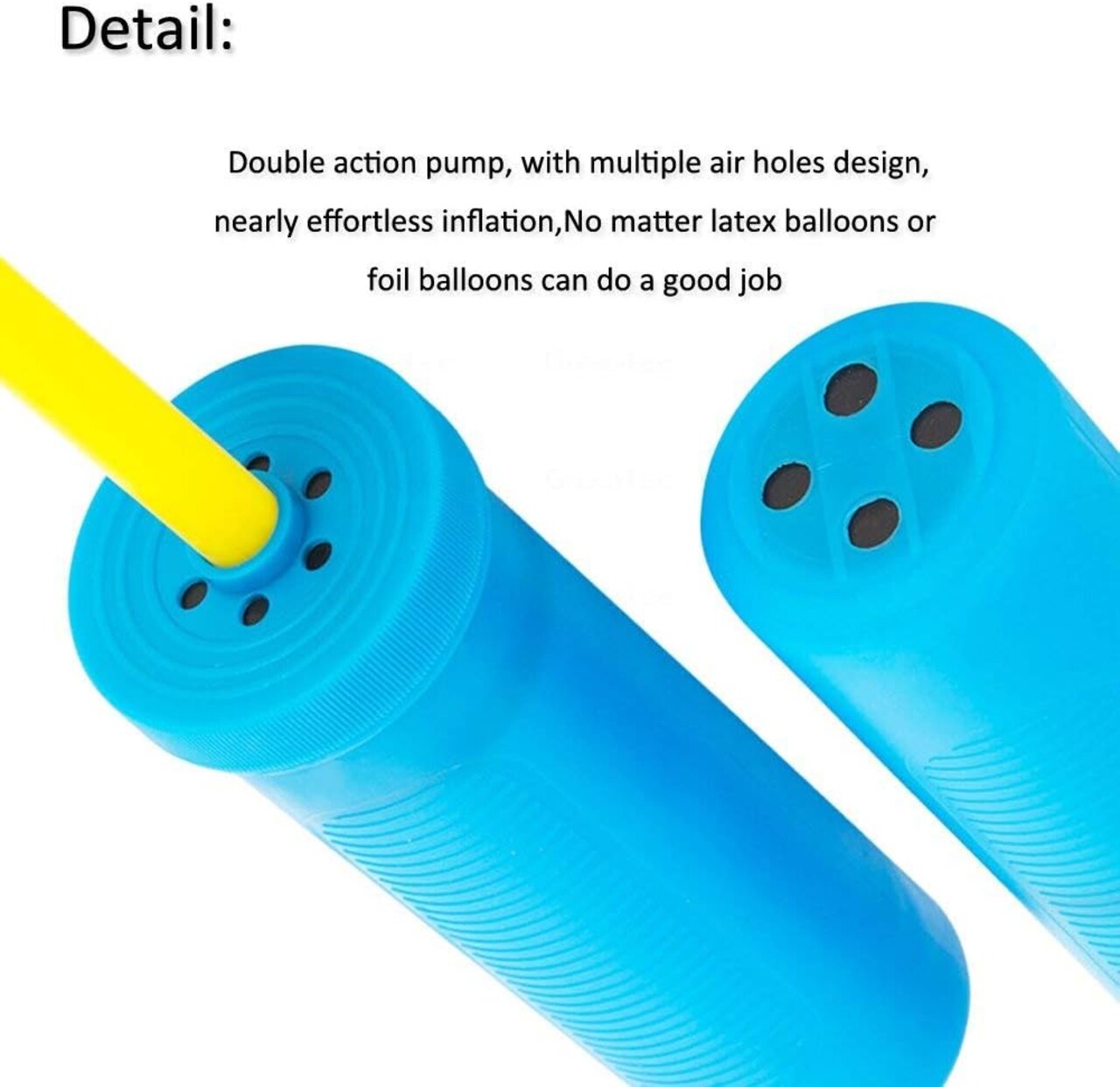 Portable Hand Held Round Nozzle Pump for Quickly Filling Inflatables, Balloons, Toys, Hand Pump - Double Action Air Pumps Balloons, Exercise Balls, Yoga Balls, Pool Floats